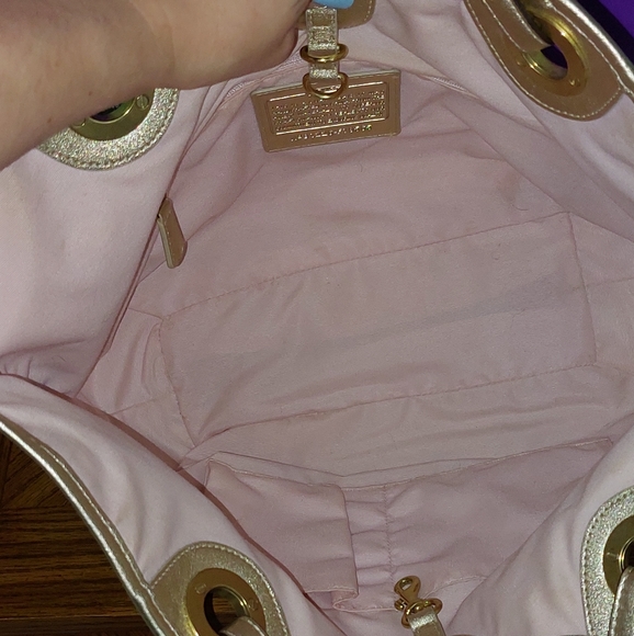 Like New Signature Coach Tan and Pink Purse - Picture 7 of 13